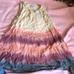 Tie die ombré shift dress